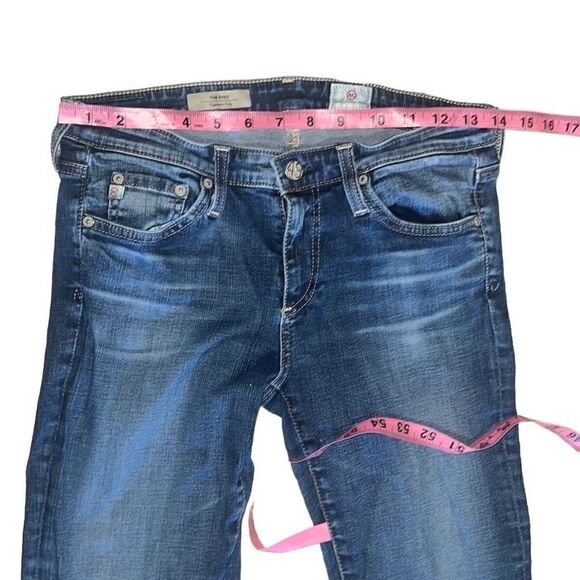 AG Adriano Goldschmied The Stilt Cigarette Leg Medium Wash Denim Jeans sz 27R - Picture 6 of 8